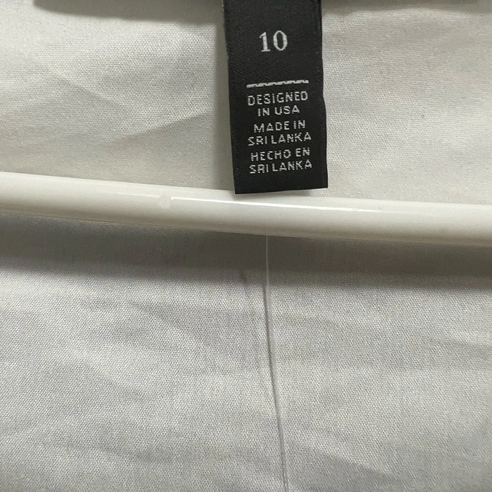 NWT White Poplin Wrap Shirt From WHITEHOUSEBLACKMARKET - Picture 4 of 16